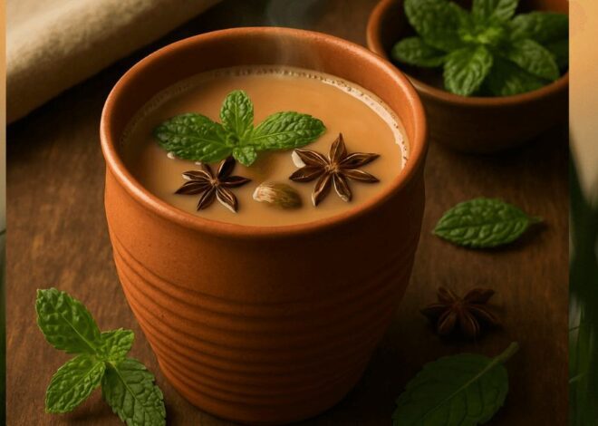 Pudina Masala Chai at Srinathji Mandir, Nathdwara, Rajasthan