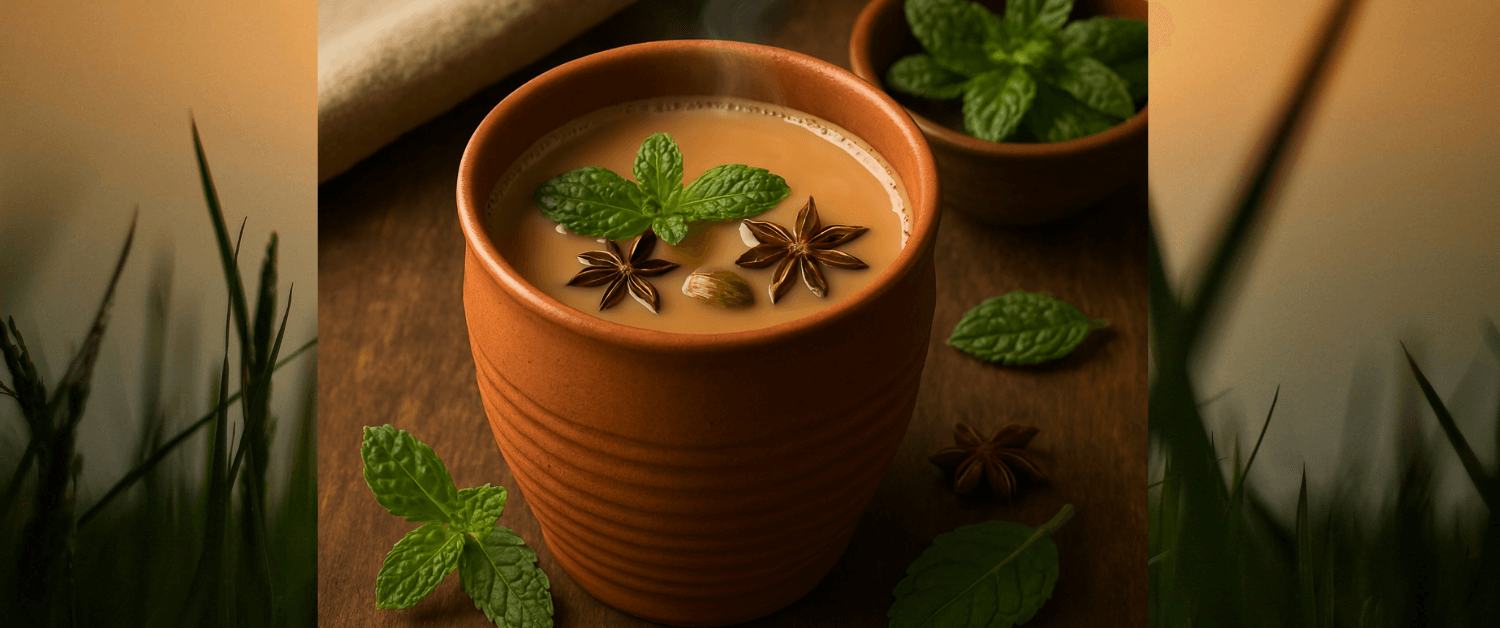 Pudina Masala Chai at Srinathji Mandir, Nathdwara, Rajasthan